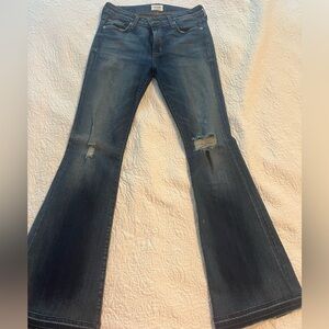 Hudson Jeans Blue Flare with Distressed Details